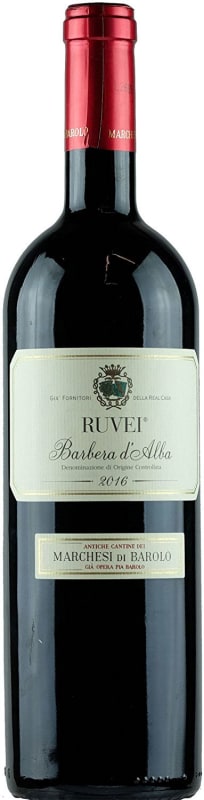 Marchesi di Barolo Barbera d'Alba Ruvei 2016 Front Bottle Shot