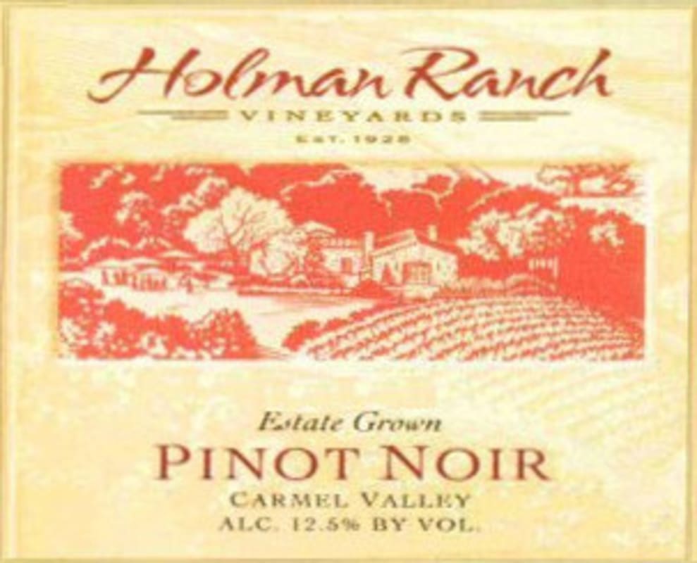 Holman Ranch Estate Pinot Noir 2010 Front Label