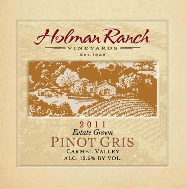 Holman Ranch Estate Grown Pinot Gris 2011 Front Label