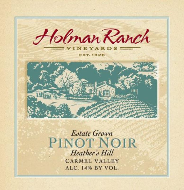 Holman Ranch Estate Grown Heathers Hill Pinot Noir 2012 Front Label