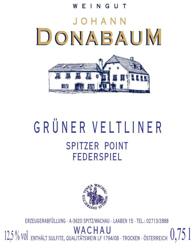 Weingut Johann Donabaum Spitzer Point Federspiel Gruner Veltliner 2013 Front Label