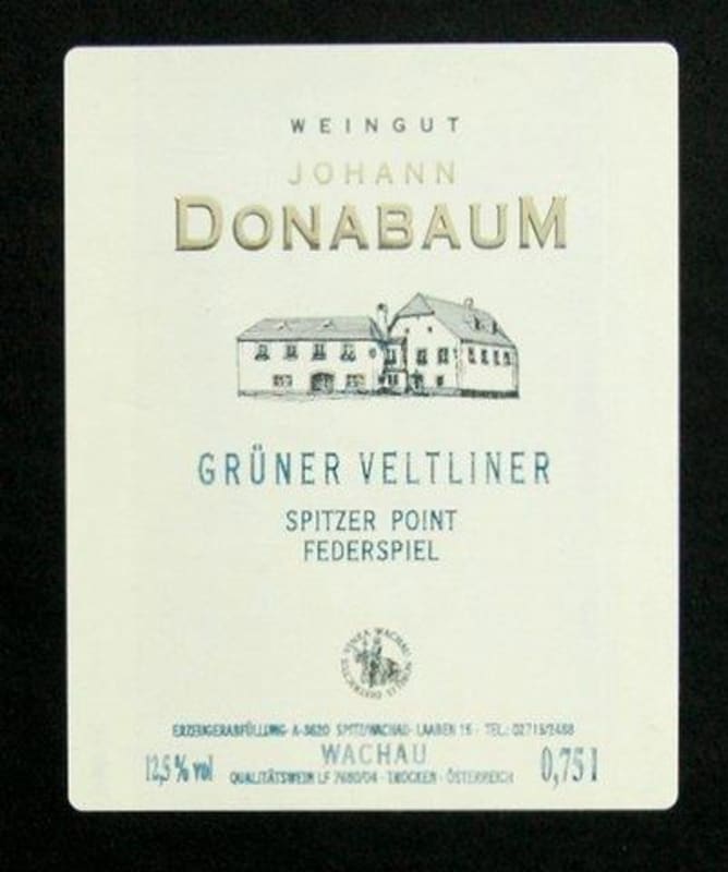 Weingut Johann Donabaum Spitzer Point Federspiel Gruner Veltliner 2010 Front Label