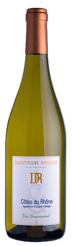 Dauvergne Ranvier Cotes du Rhone Vin Gourmand Blanc 2016 Front Bottle Shot