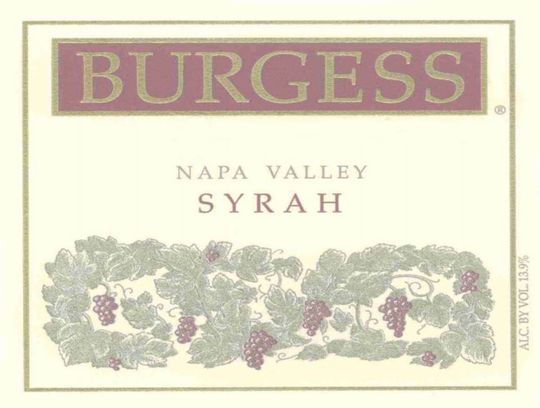 Burgess Syrah 2009 Front Label