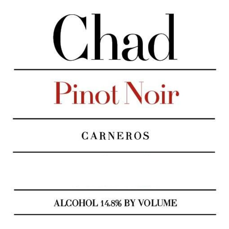 Chad Pinot Noir 2012 Front Label