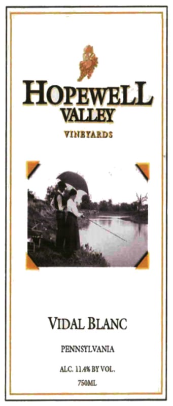 Hopewell Valley Vineyards Vidal Blanc 2005 Front Label