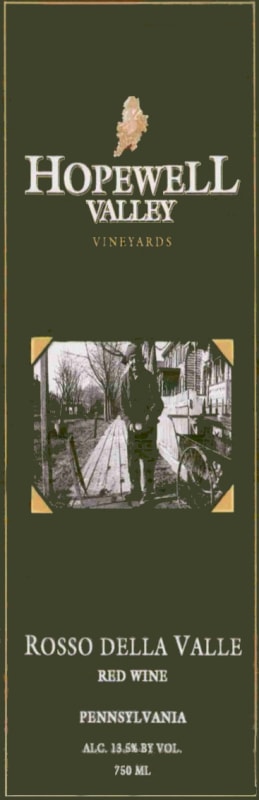 Hopewell Valley Vineyards Rosso della Valle 2004 Front Label