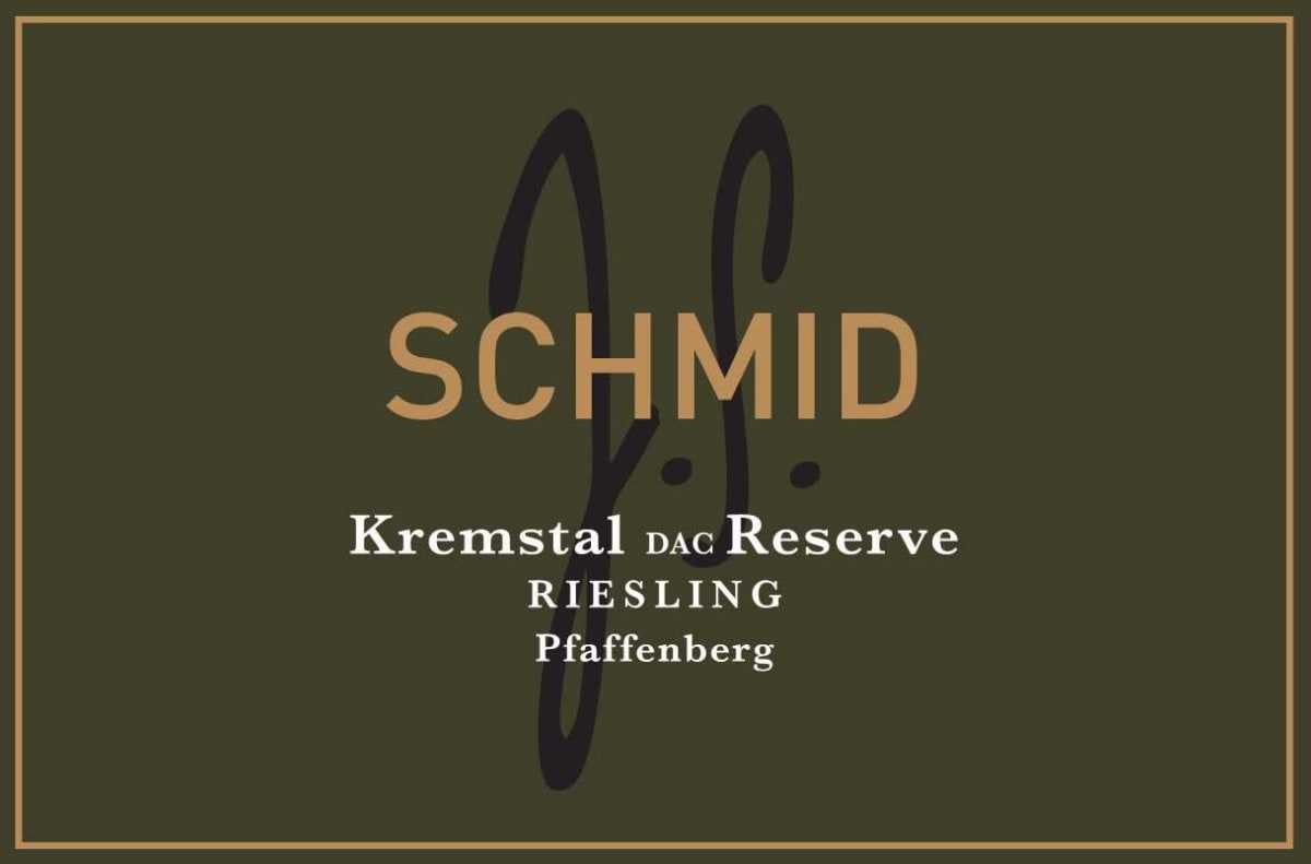 Weingut Josef Schmid Pfaffenberg Reserve Riesling 2015 Front Label