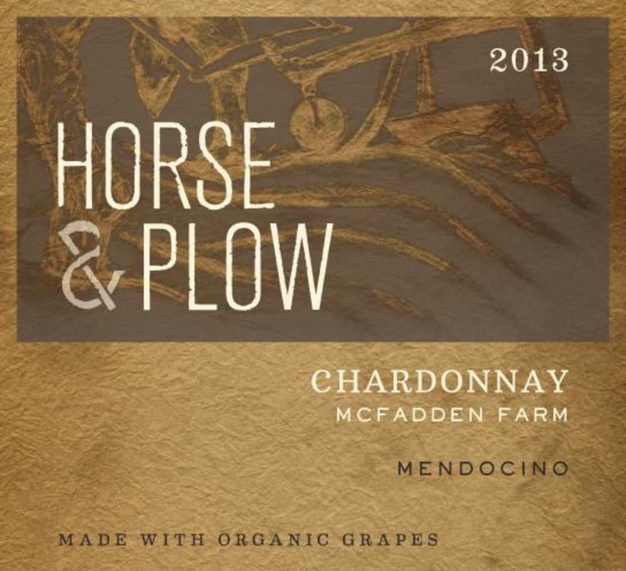 Horse & Plow Winery McFadden Farm Chardonnay 2013 Front Label