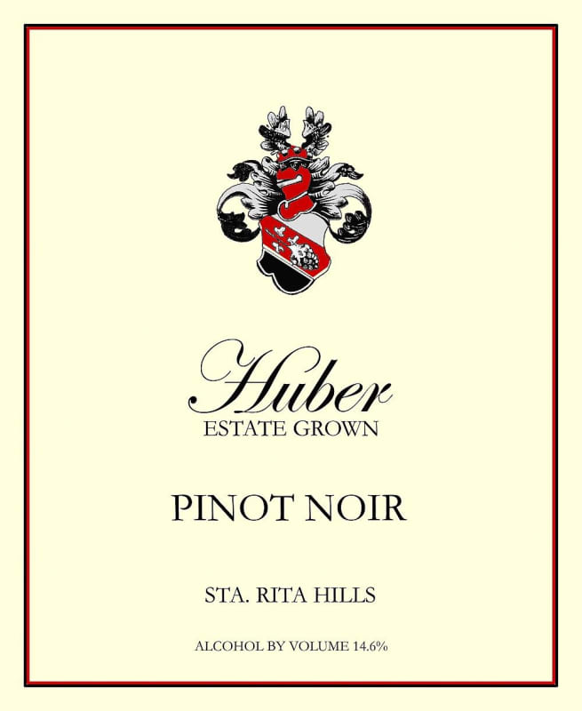 Huber Estate Pinot Noir 2010 Front Label