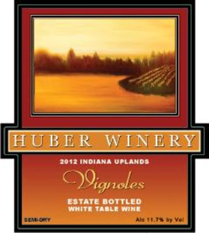 Huber Orchard Winery Vignoles 2012 Front Label
