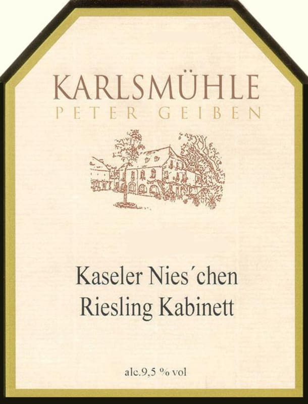 Weingut Karlsmuhle Kaseler Nies'chen Kabinett Riesling 2015 Front Label