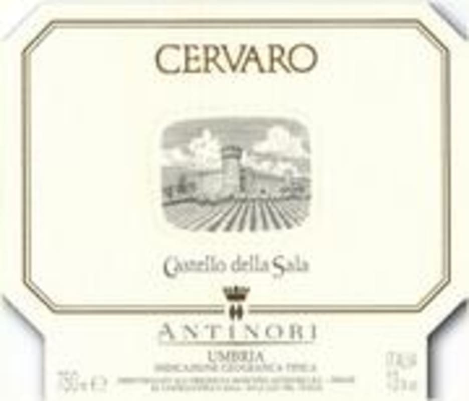 Marchesi Antinori Castello della Sala Cervaro 1999 Front Label