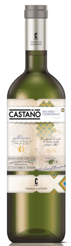 Bodegas Castano Macabeo Chardonnay 2016 Front Bottle Shot