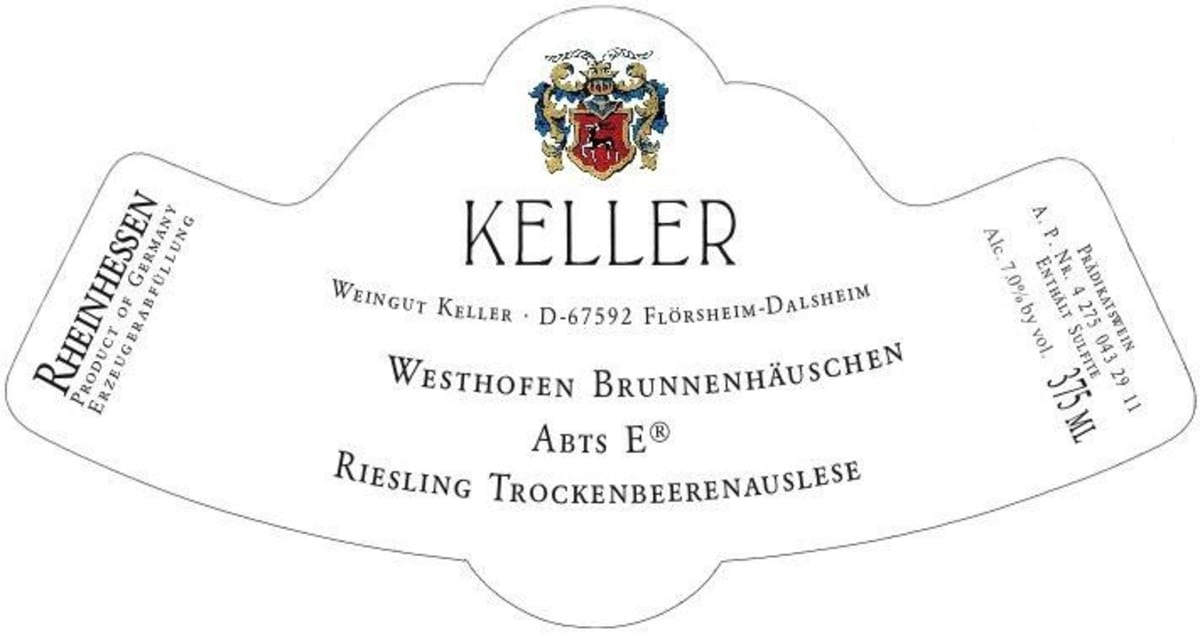 Weingut Keller Westhofener Brunnenhauschen Abts Erde Trockenbeerenauslese Riesling 2014 Front Label