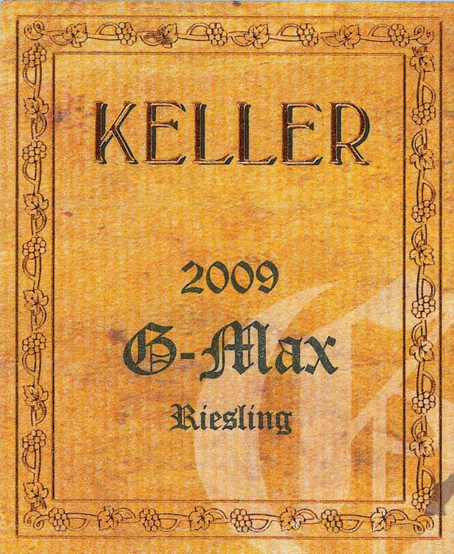 Weingut Keller G-Max Trocken Riesling 2009 Front Label
