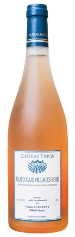 Chateau Thivin Beaujolais Villages Rose 2017 Front Bottle Shot