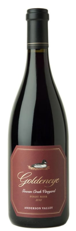 Goldeneye Gowan Creek Vineyard Pinot Noir 2015 Front Bottle Shot