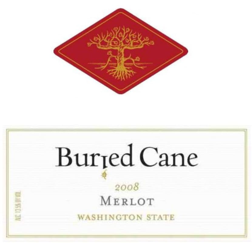 Buried Cane Merlot 2008 Front Label