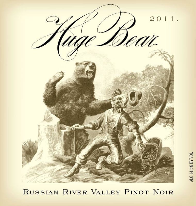 Huge Bear Pinot Noir 2011 Front Label