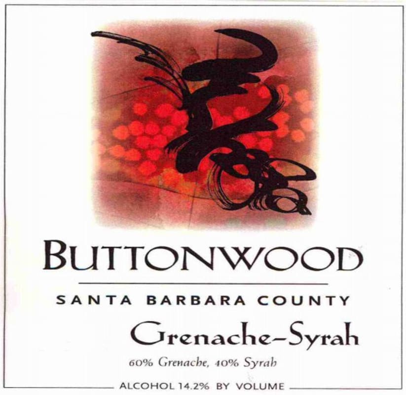 Buttonwood Farms Grenache-Syrah 2012 Front Label