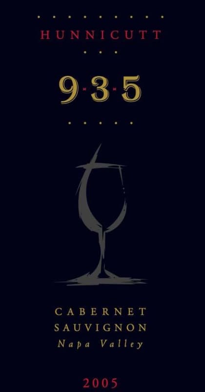 Hunnicutt Wines Lot 9-3-5 Cabernet Sauvignon 2005 Front Label