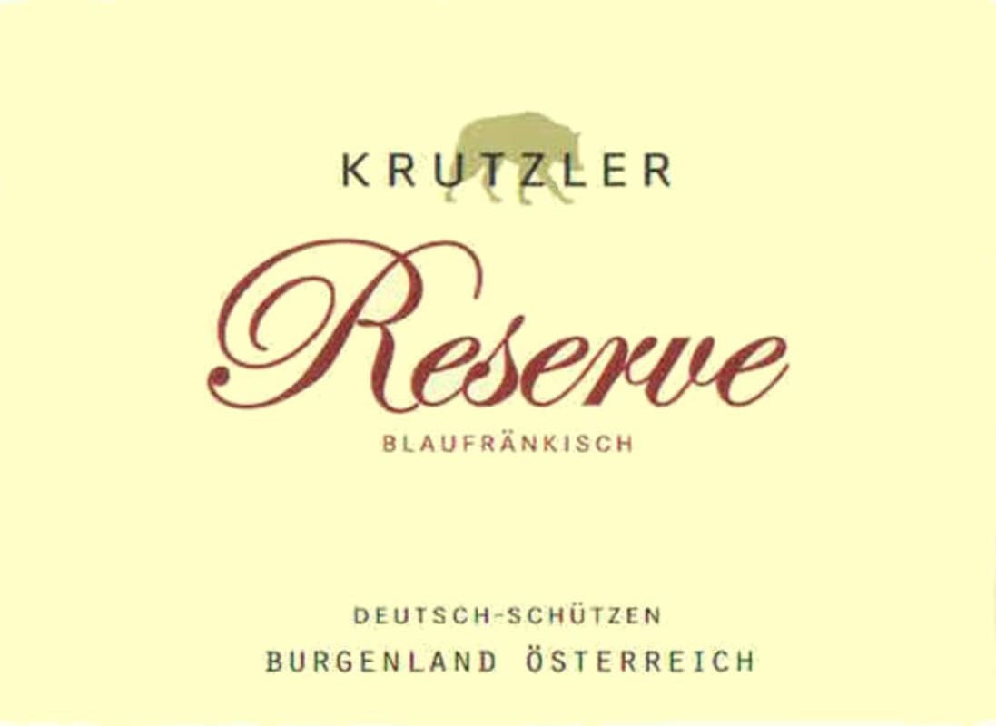 Weingut Krutzler Reserve Blaufrankisch 2012 Front Label