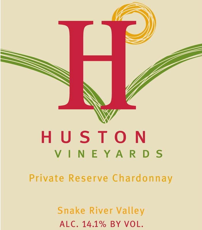 Huston Vineyards Private Reserve Chardonnay 2014 Front Label