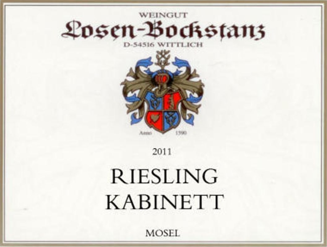 Weingut Losen-Bockstanz Riesling Kabinett 2011 Front Label
