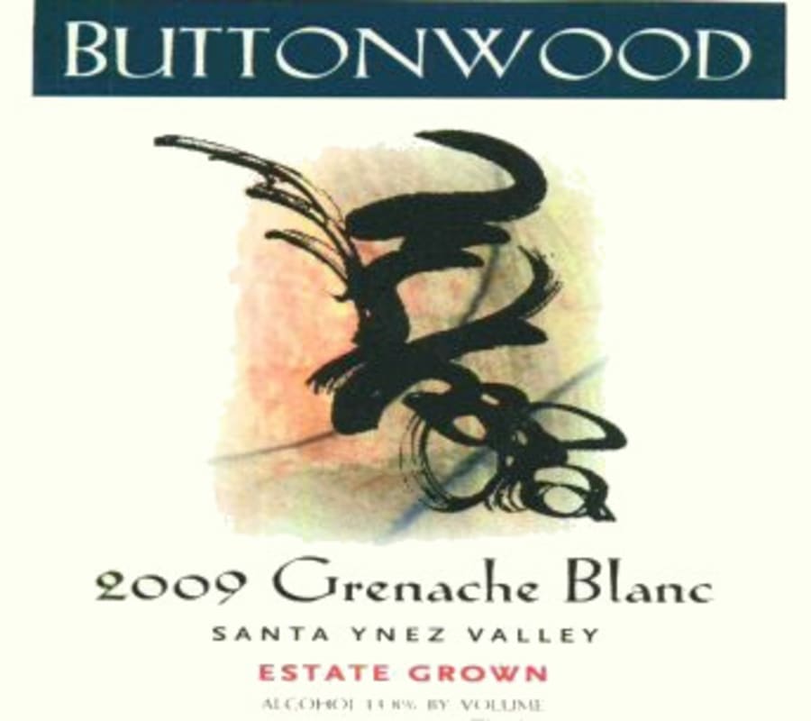 Buttonwood Farms Estate Grown Grenache Blanc 2009 Front Label