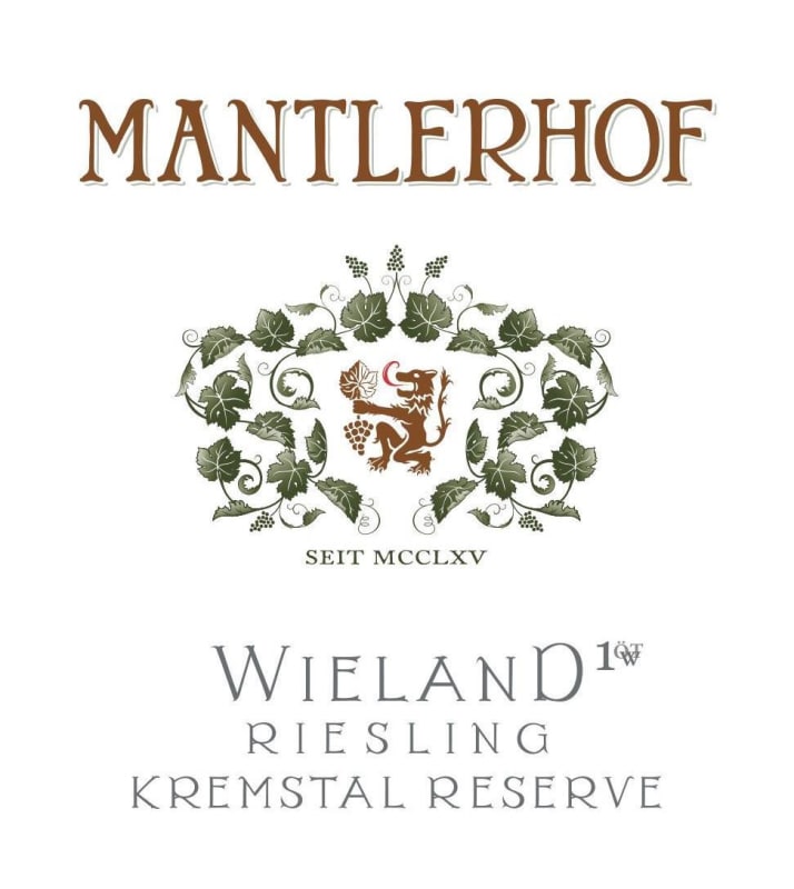Weingut Mantlehof Wieland Reserve Erste OTW Lage Riesling 2013 Front Label
