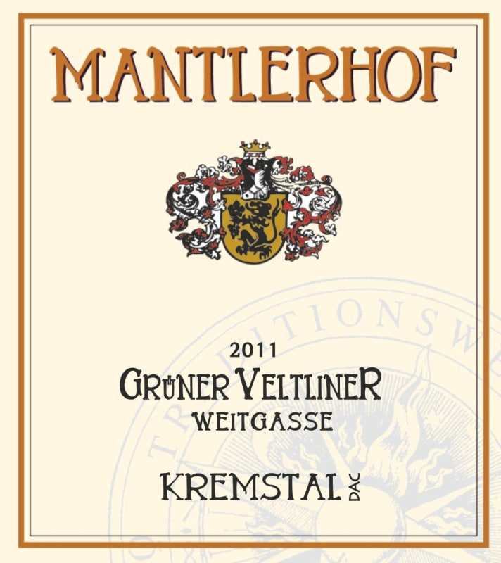 Weingut Mantlehof Weitgasse Gruner Veltliner 2011 Front Label