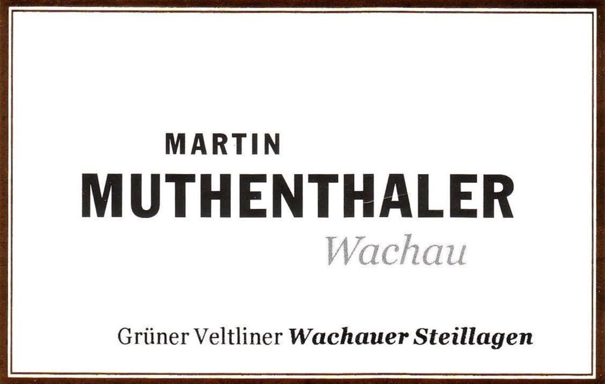 Weingut Martin Muthenthaler Wachauer Steillagen Gruner Veltliner 2013 Front Label