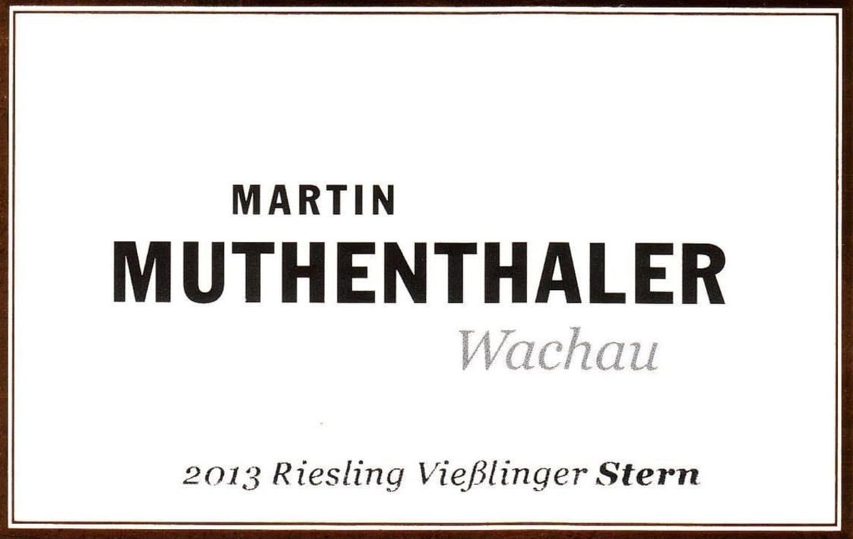 Weingut Martin Muthenthaler Viesslinger Stern Riesling 2013 Front Label