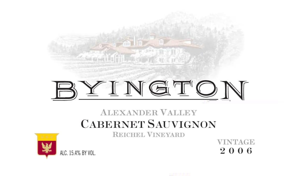 Byington Reichel Vineyard Cabernet Sauvignon 2006 Front Label