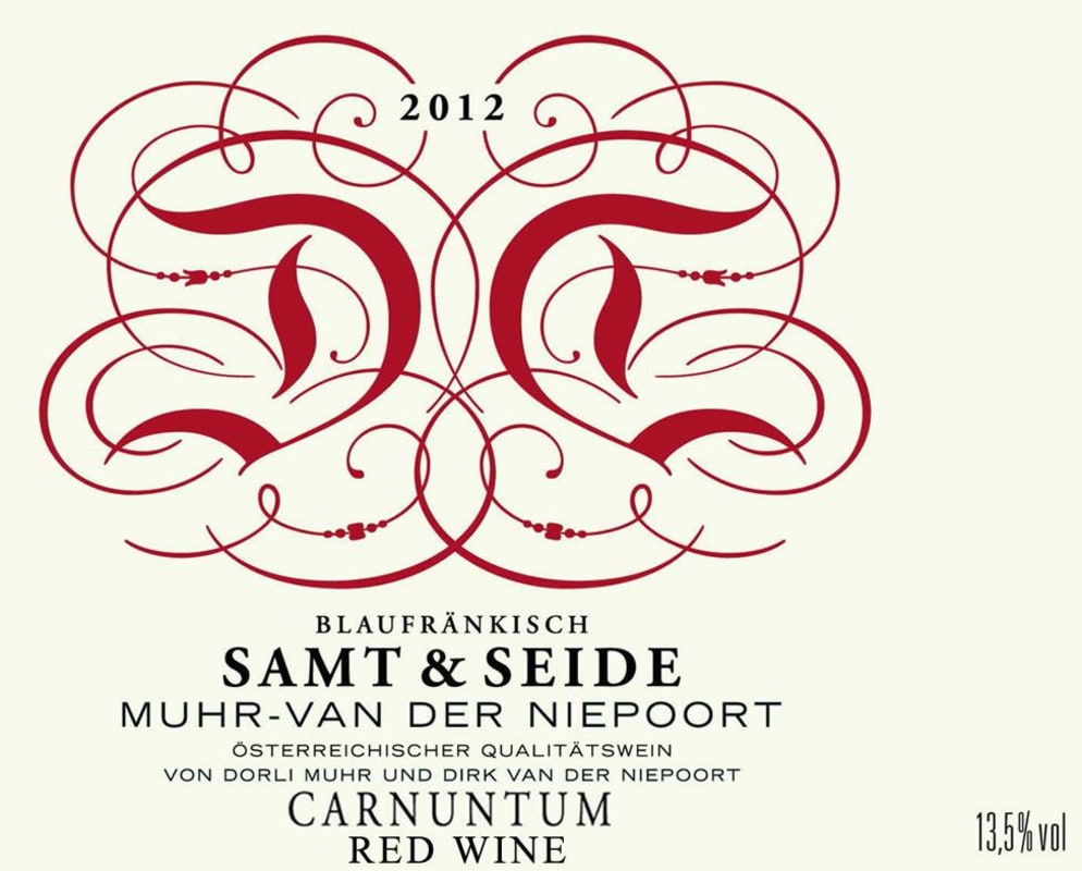 Weingut Muhr-van der Niepoort Samt Seide Blaufrankisch 2012 Front Label