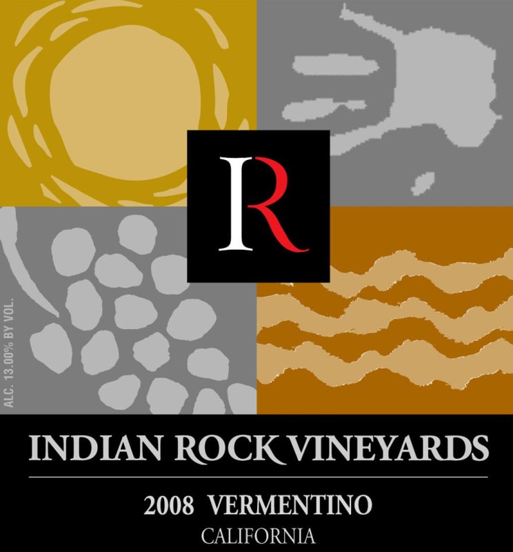 Indian Rock Vineyards Vermentino 2008 Front Label