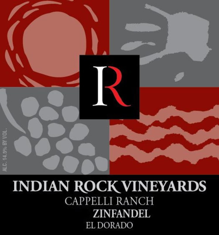 Indian Rock Vineyards Cappelli Ranch Zinfandel 2012 Front Label
