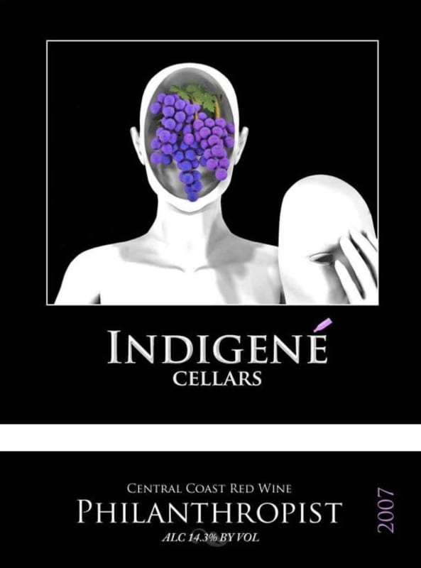 Indigene Cellars Philanthropist Red 2007 Front Label