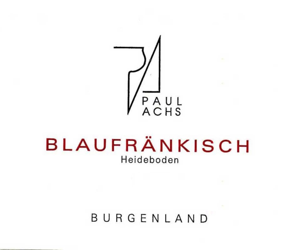 Paul Achs Blaufrankisch Heideboden 2012 Front Label