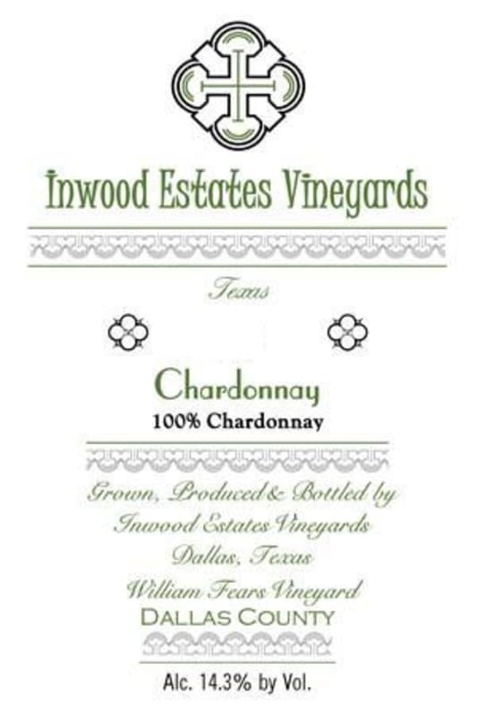 Inwood Estates Vineyard Chardonnay 2014 Front Label