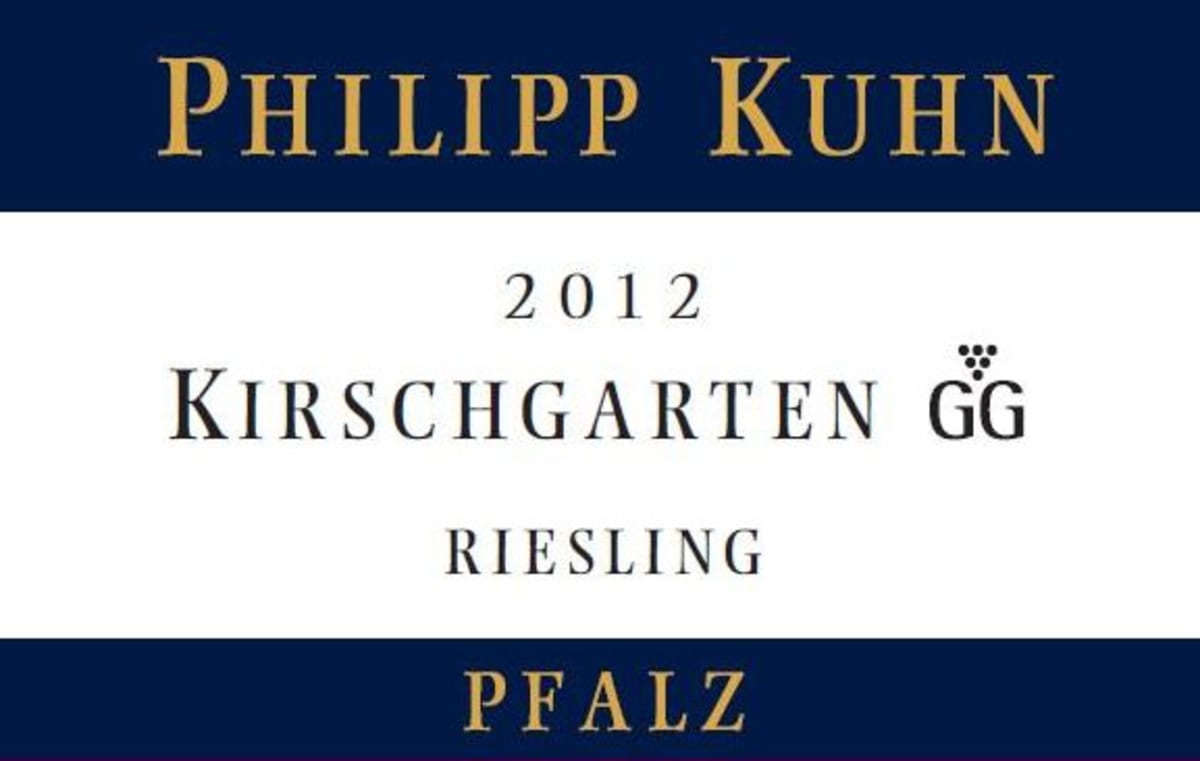 Weingut Philipp Kuhn Kirschgarten Grosses Gewachs Riesling 2012 Front Label