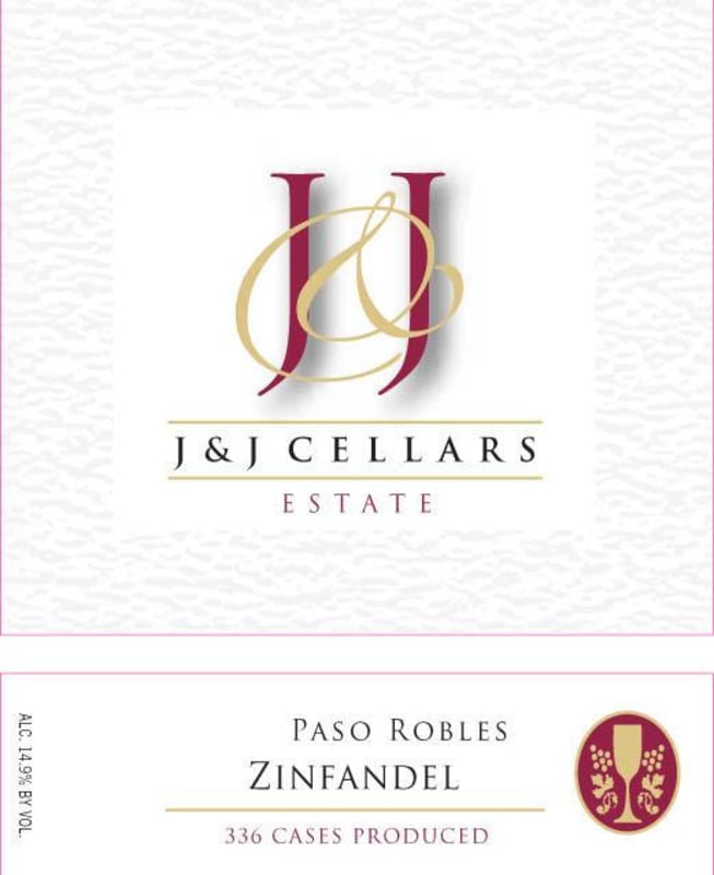 J & J Cellars Zinfandel 2012 Front Label
