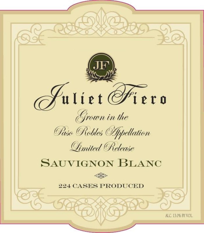 J & J Cellars Juliet Fiero Sauvignon Blanc 2011 Front Label