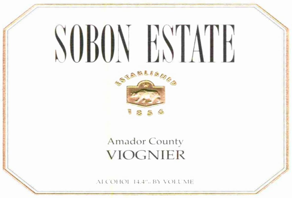 Sobon Estate Viognier 2009 Front Label