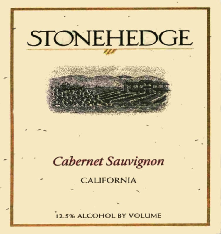 Stonehedge California Cabernet Sauvignon 2001 Front Label