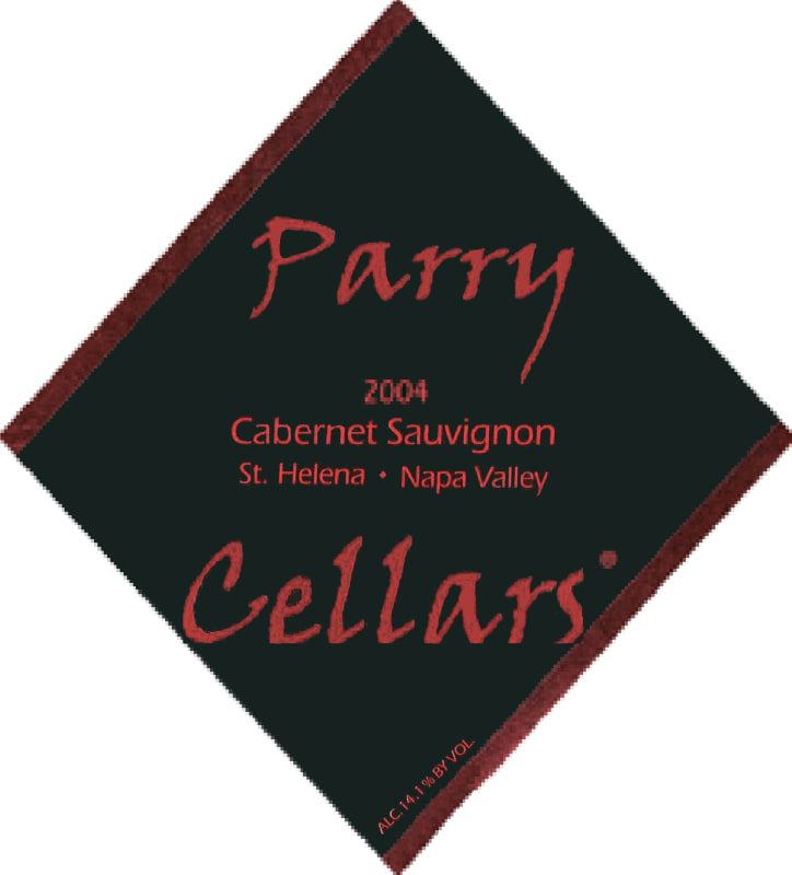 Parry Cellars Cabernet Sauvignon 2004 Front Label