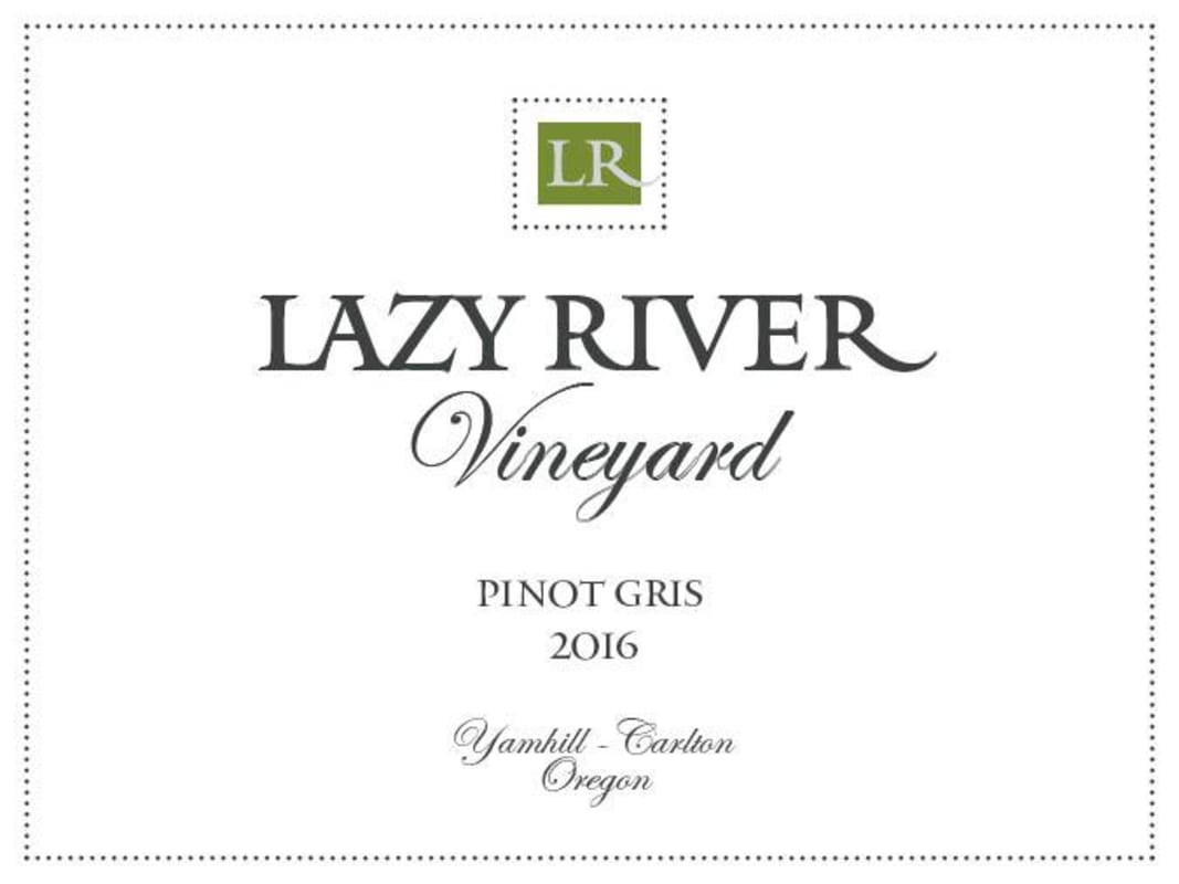 Lazy River Vineyard Pinot Gris 2016 Front Label