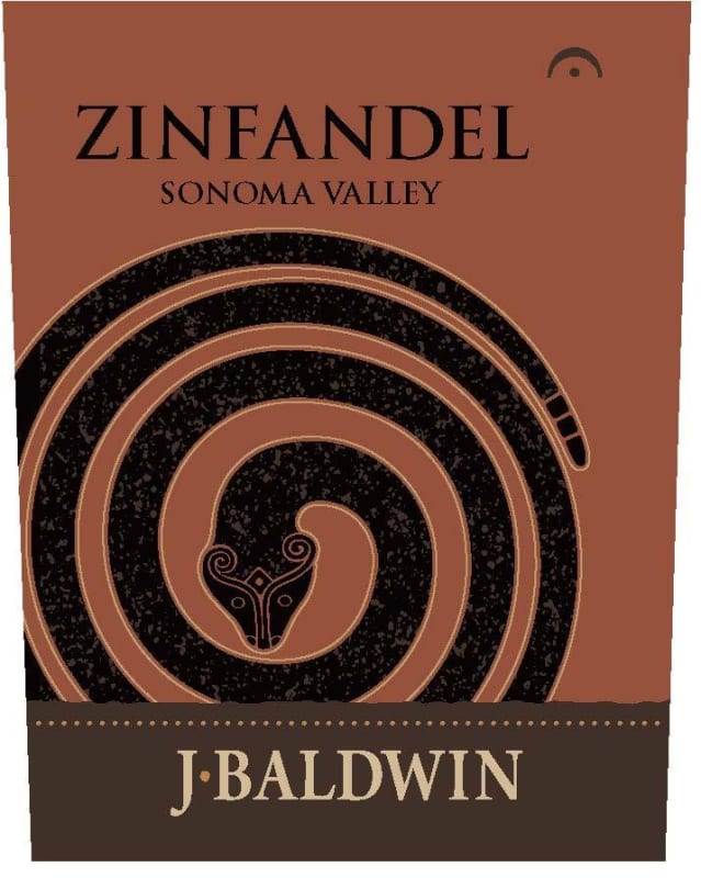 J. Baldwin Wines Zinfandel 2012 Front Label