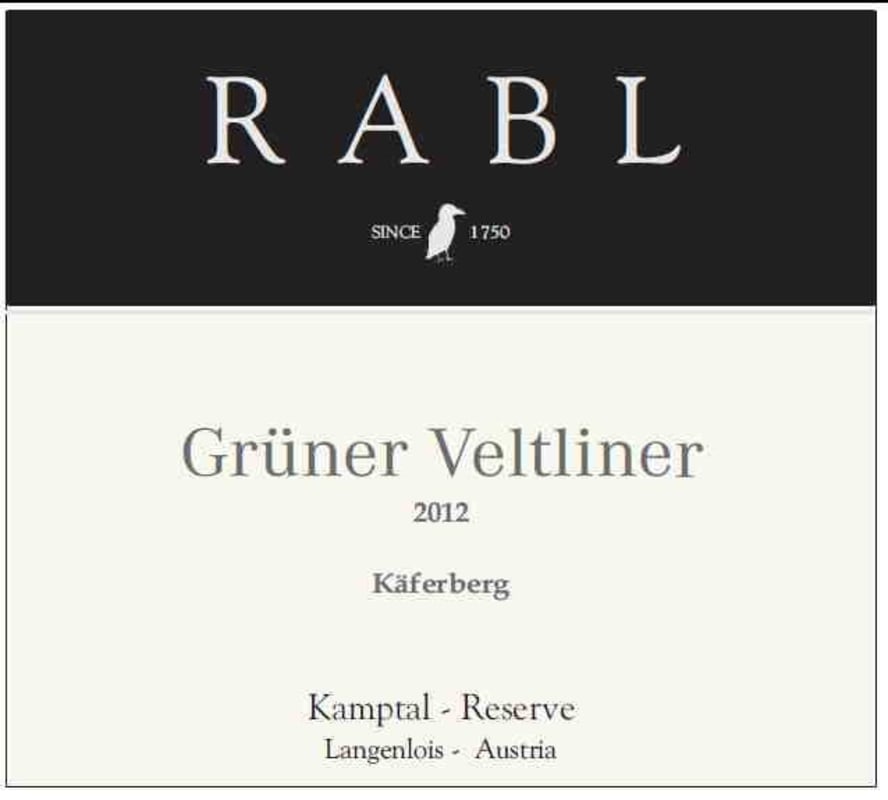 Weingut Rabl Vinum Optimum Kaferberg Reserve Gruner Veltliner 2012 Front Label